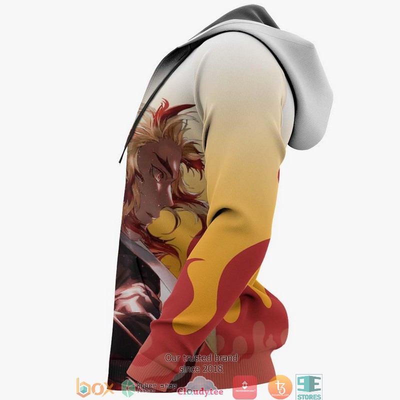 Kyojuro Rengoku Kimetsu Anime White 3d Hoodie, Bomber jacket 6 Kyojuro Rengoku Kimetsu Anime White 3d Hoodie Bomber jacket 1 2 3 4 5