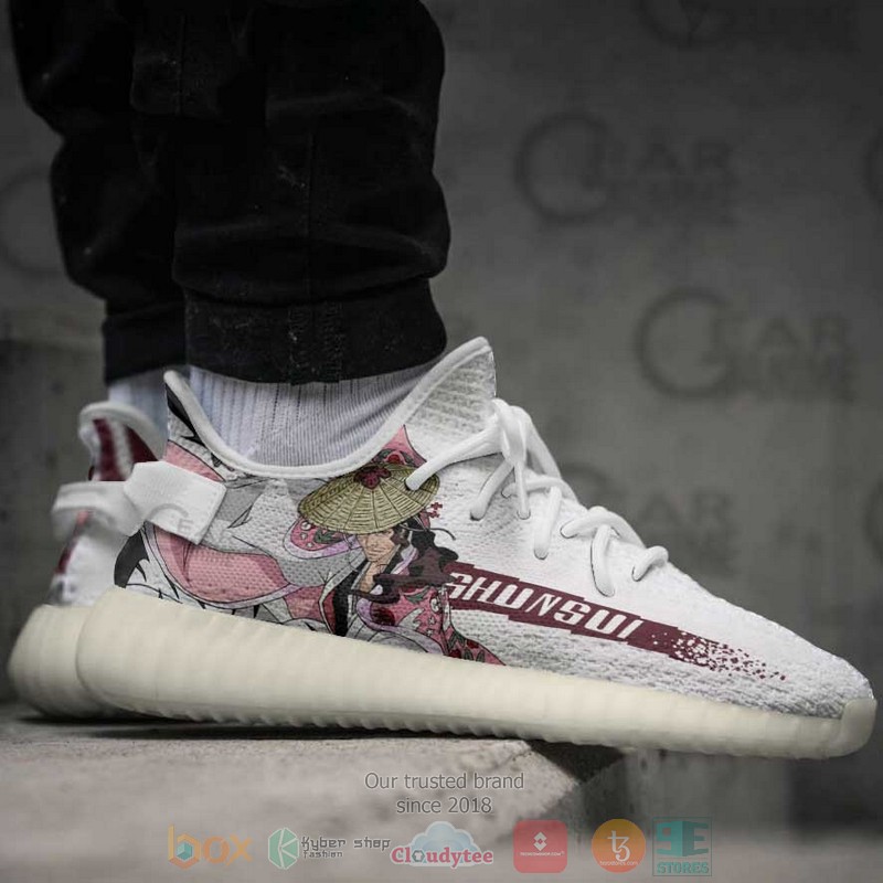 BEST Kyoraku Shunsui Bleach Yeezy Shoes Sneaker 4 Kyoraku Shunsui Bleach Anime Yeezy Shoes 1 2 3