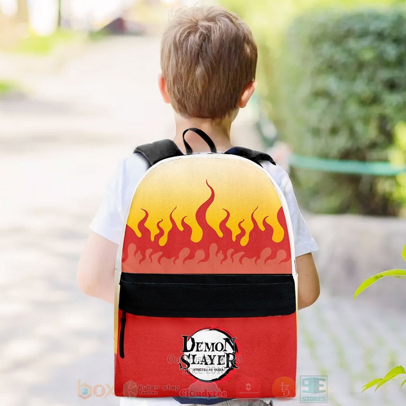 BEST Kyoujuro Rengoku Costume Kimetsu Anime 3D Print Backpack 3 Kyoujuro Rengoku Costume Kimetsu Anime Backpack 1 2