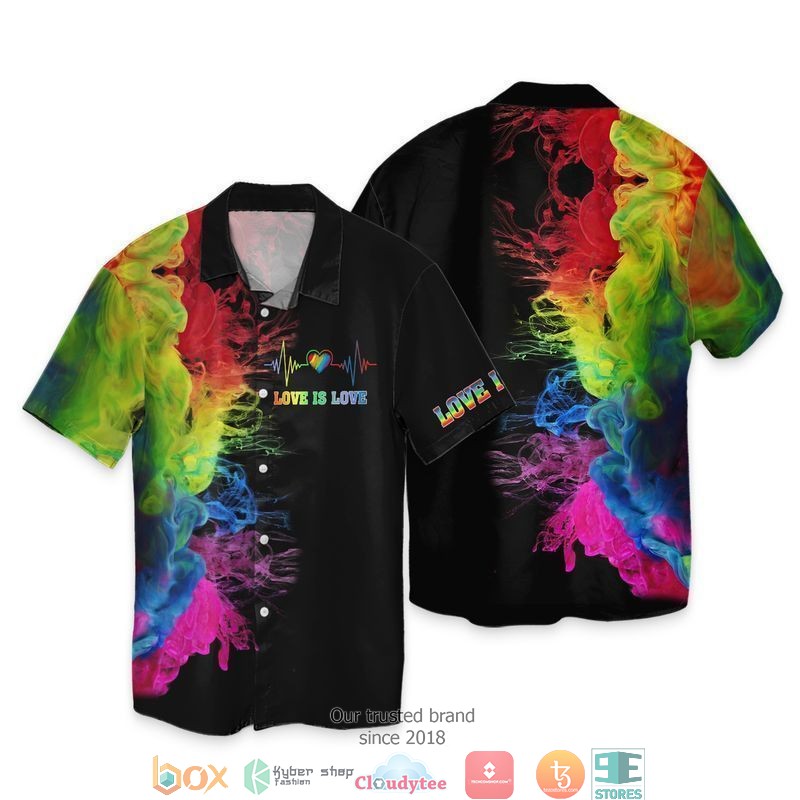 LGBT Love Is Love Short Sleeve Hawaiian Shirt 2 LGBT Love Is Love Short Sleeve Hawaiian Shirt