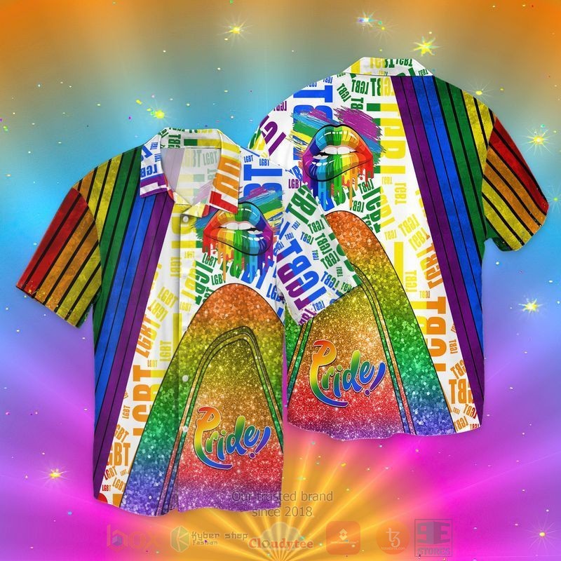 BEST LGBT Pride Lips All Over Print Tropical Shirt 3 LGBT Pride Lips Short Sleeve Hawaiian Shirt