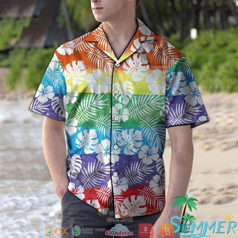 LGBT Tropical Aloha Short Sleeve Hawaiian Shirt
