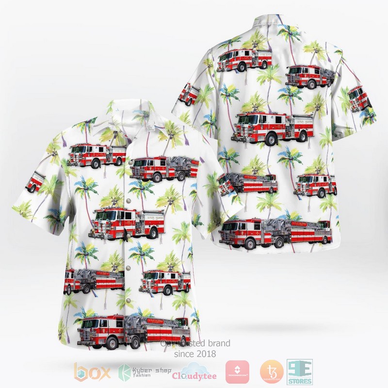 La Plata Maryland La Plata Volunteer Fire Department Hawaiian Shirt