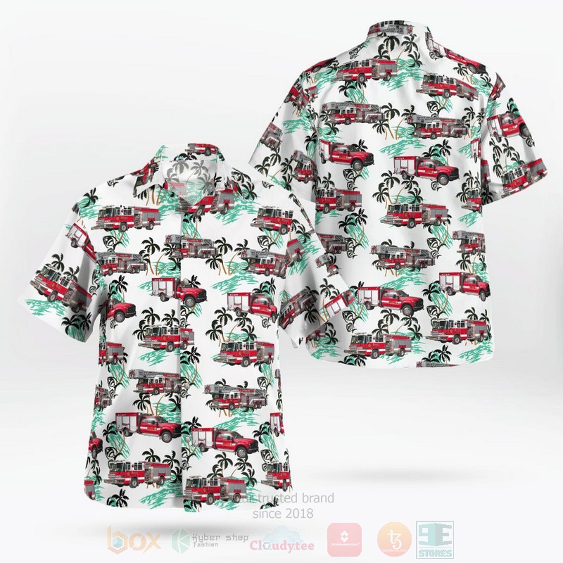 BEST Lakeland, Florida, Lakeland Fire Department 3D Aloha Shirt word1