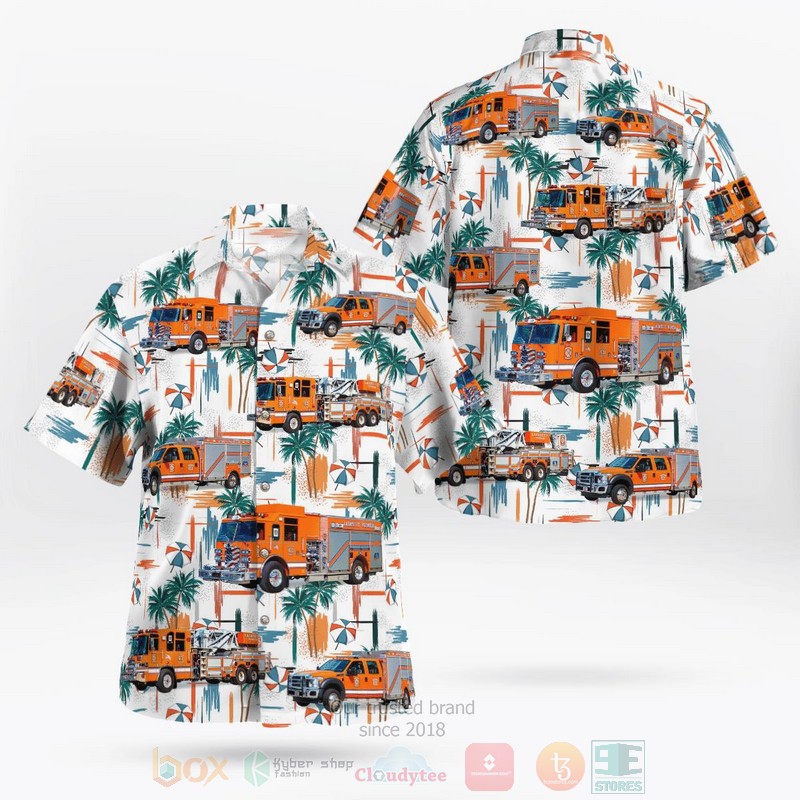 BEST Lancaster, Pennsylvania, Lafayette Volunteer Fire Company 3D Aloha Shirt word2