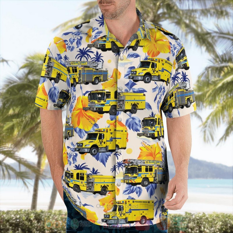 BEST Las Vegas, Clark County, Nevada, Clark County Fire Department 3D Aloha Shirt word3
