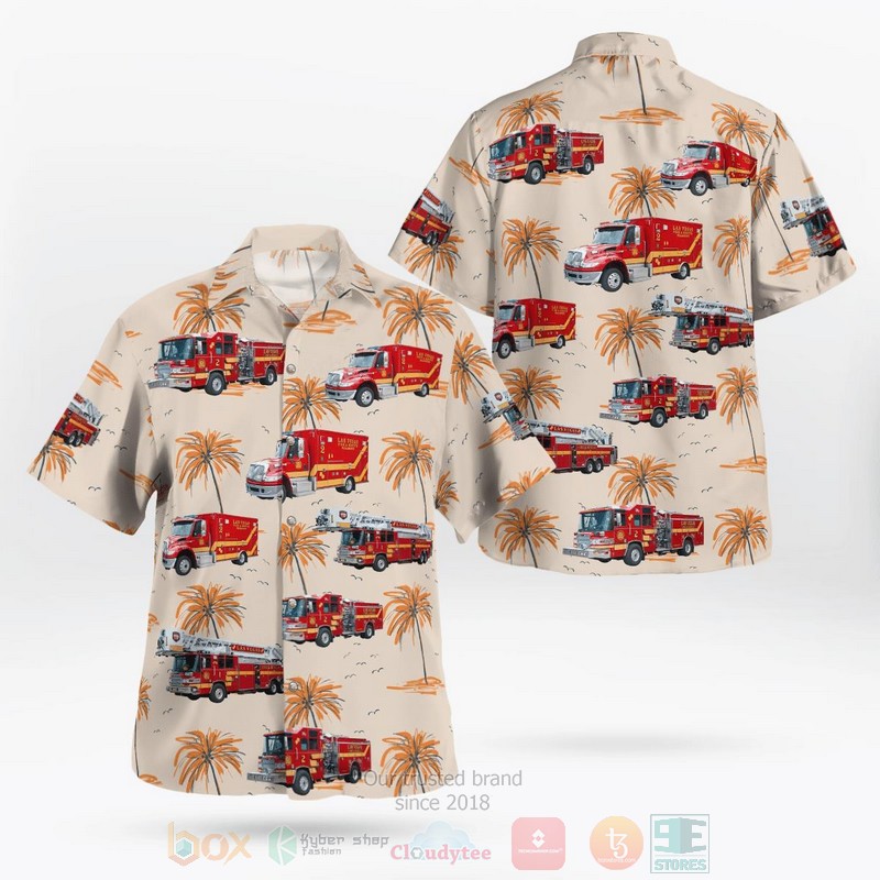 BEST Las Vegas, Nevada, Las Vegas Fire & Rescue 3D Aloha Shirt word1