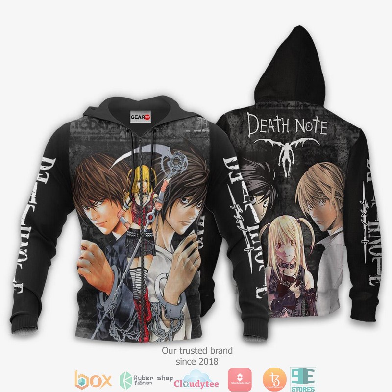 Lawliet Light Yagami Misa Anime Merch 3d Hoodie, Bomber jacket 12 Lawliet Light Yagami Misa Anime Merch 3d Hoodie Bomber jacket