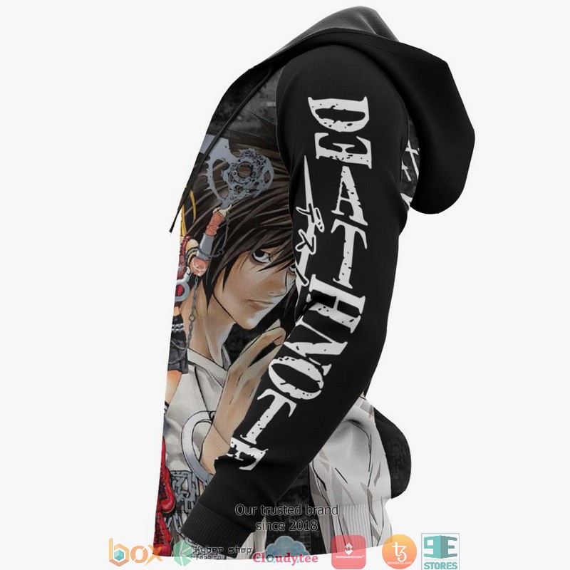 Lawliet Light Yagami Misa Anime Merch 3d Hoodie Bomber jacket 1 2 3 4 5
