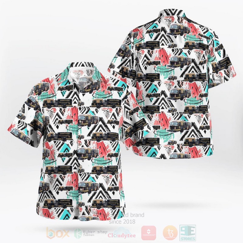 BEST Lebanon City Fire Department, Missouri 3D Aloha Shirt word2