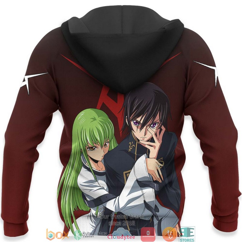 Lelouch and C C Code Geass Anime Merch Valentines 3d Hoodie Bomber jacket 1 2 3 4
