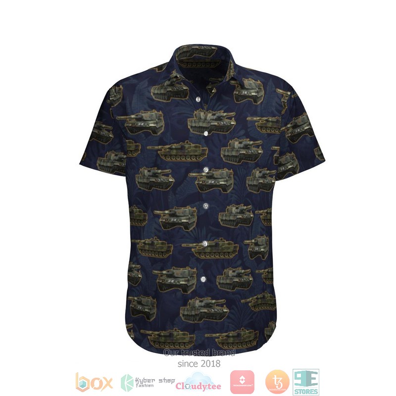 Leopard 2 German Army dark blue Hawaiian Shirt Shorts