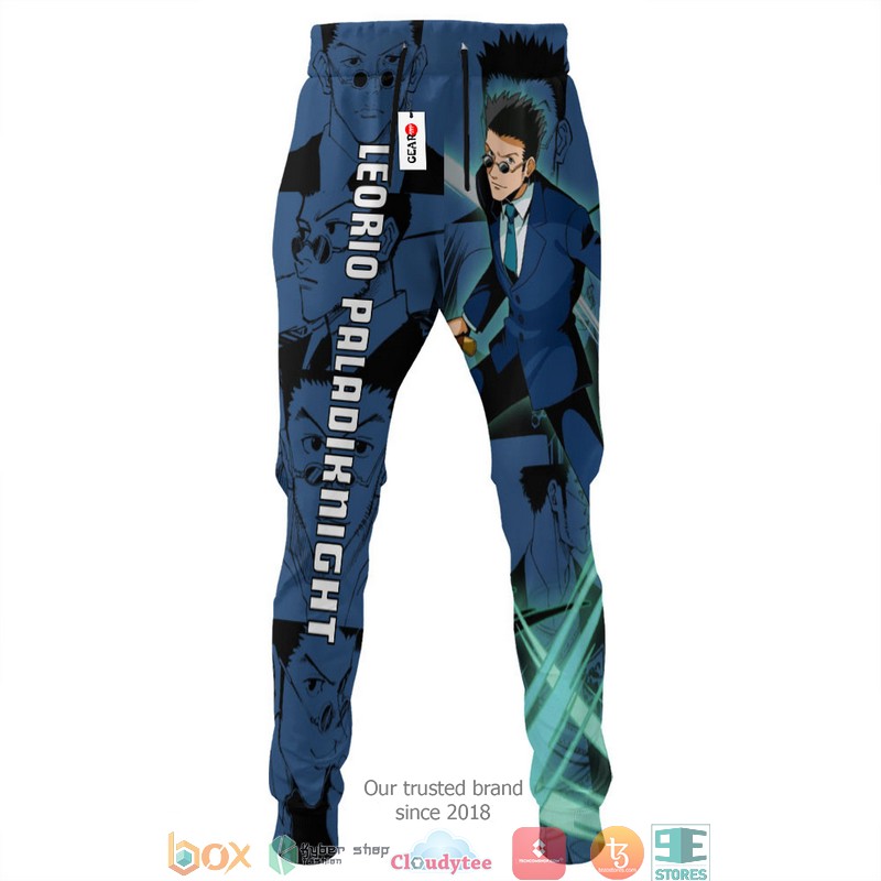 Leorio Anime HxH Mix Manga Gifts for Otaku Sweatpants 4 Leorio Anime HxH Mix Manga Gifts for Otaku Sweatpants 1 2 3
