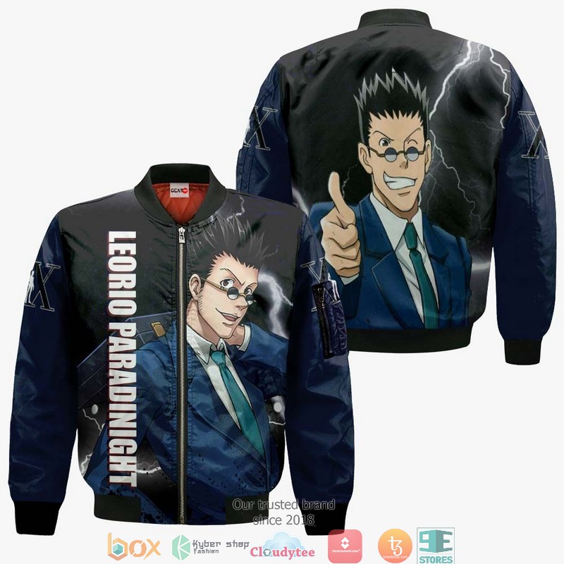 Leorio HxH Anime 3d Hoodie, Bomber jacket 4 Leorio HxH Anime 3d Hoodie Bomber jacket 1 2 3