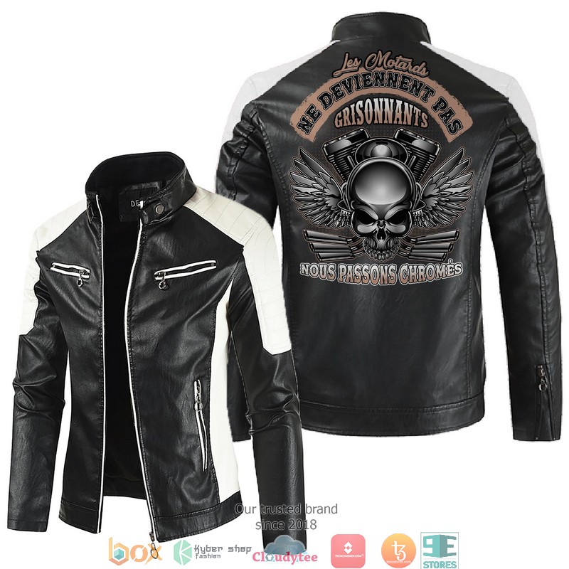 Les motards ne deviennent pas skull collar jacket