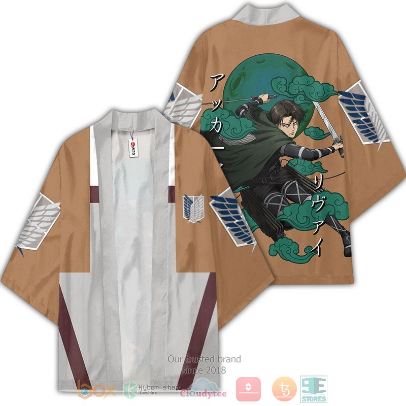 NEW Levi Ackerman Anime Attack On Titan 3D Full Printed Kimono 3 Levi Ackerman Anime Attack On Titan Kimono 1 2