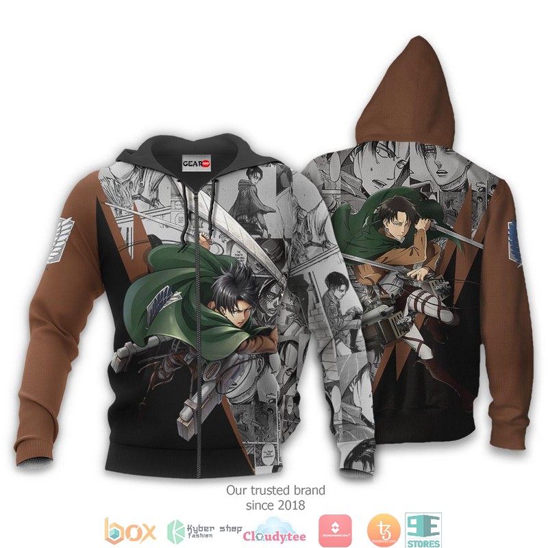 Levi Ackerman Attack On Titan Anime Merch Manga 3d Hoodie Bomber jacket