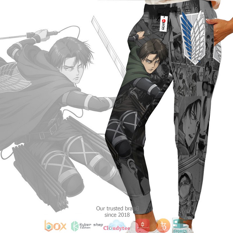 Levi Ackerman Attack On Titan Anime Merch Manga Style Sweatpants 1