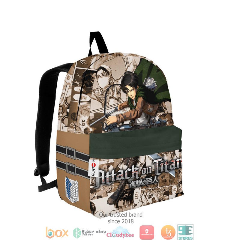 Levi Ackerman Attack on Titan Anime Manga Style Backpack 1