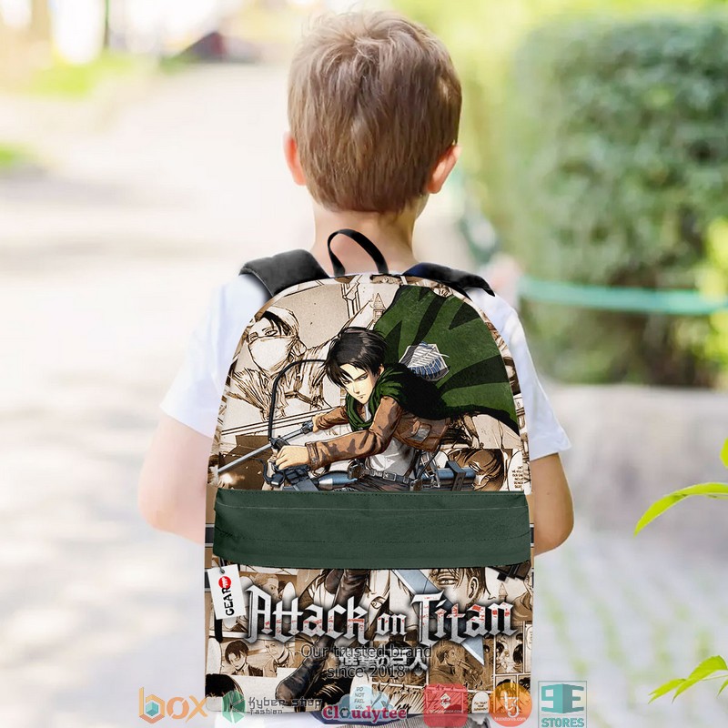 Levi Ackerman Attack on Titan Anime Manga Style Backpack 3 Levi Ackerman Attack on Titan Anime Manga Style Backpack 1 2