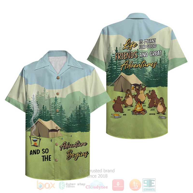 BEST Life Is Meant To Good Friends Camping Bear Custom Name 3D Aloha Shirt 8 BEST Life Is Meant To Good Friends Camping Bear Custom Name 3D Aloha Shirt word3