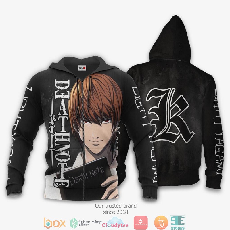 Light Yagami Anime Merch 3d Hoodie Bomber jacket
