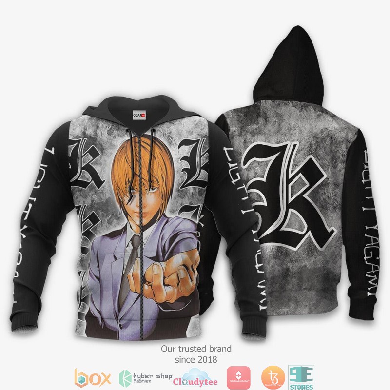 Light Yagami Kira Anime Merch 3d Hoodie Bomber jacket