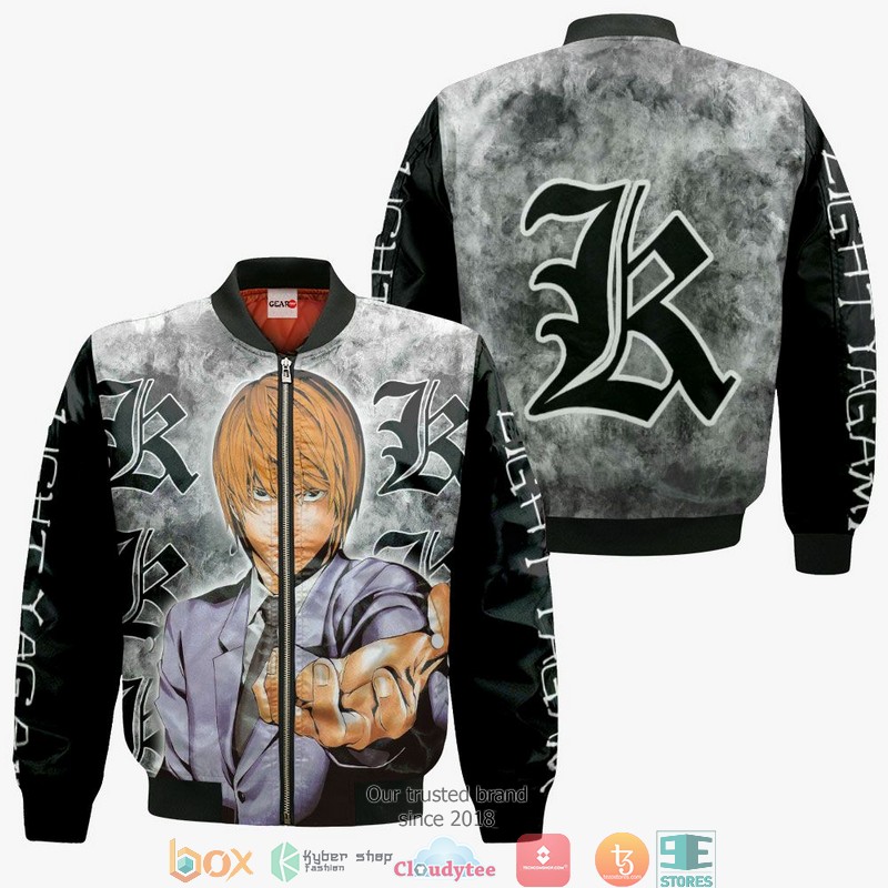 Light Yagami Kira Anime Merch 3d Hoodie, Bomber jacket 4 Light Yagami Kira Anime Merch 3d Hoodie Bomber jacket 1 2 3