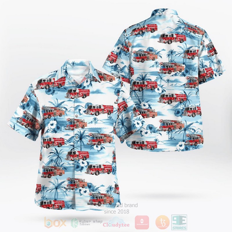 BEST Lighthouse Point, Broward County, Florida, Lighthouse Point Fire Department 3D Aloha Shirt word3