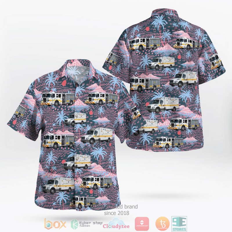 Linthicum Heights Anne Arundel County Maryland Linthicum Volunteer Fire Company 32 Hawaiian shirt word3
