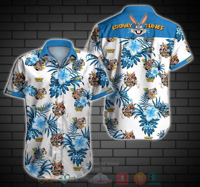BEST Looney Tunes Bugs Bunny All Over Print Tropical Shirt 3 Looney Tunes Bugs Bunny Short Sleeve Hawaiian Shirt