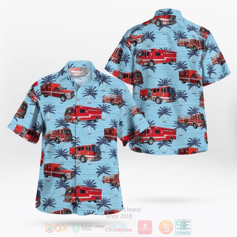 BEST Los Angeles, California, Los Angeles Fire Department 3D Aloha Shirt word2
