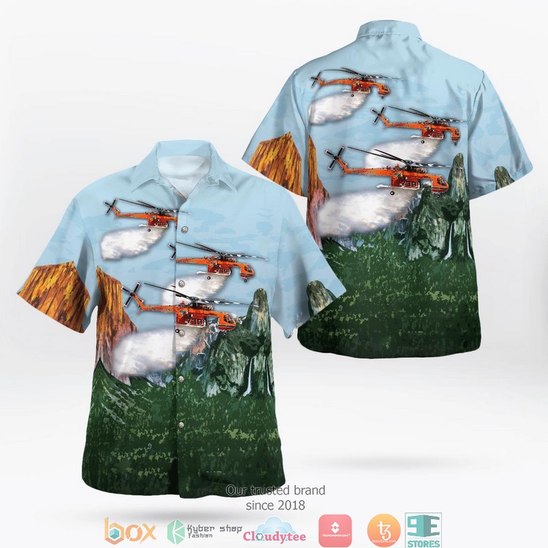 Los Angeles County Fire Department Sikorsky S 64 Skycrane Hawaii 3D Shirt