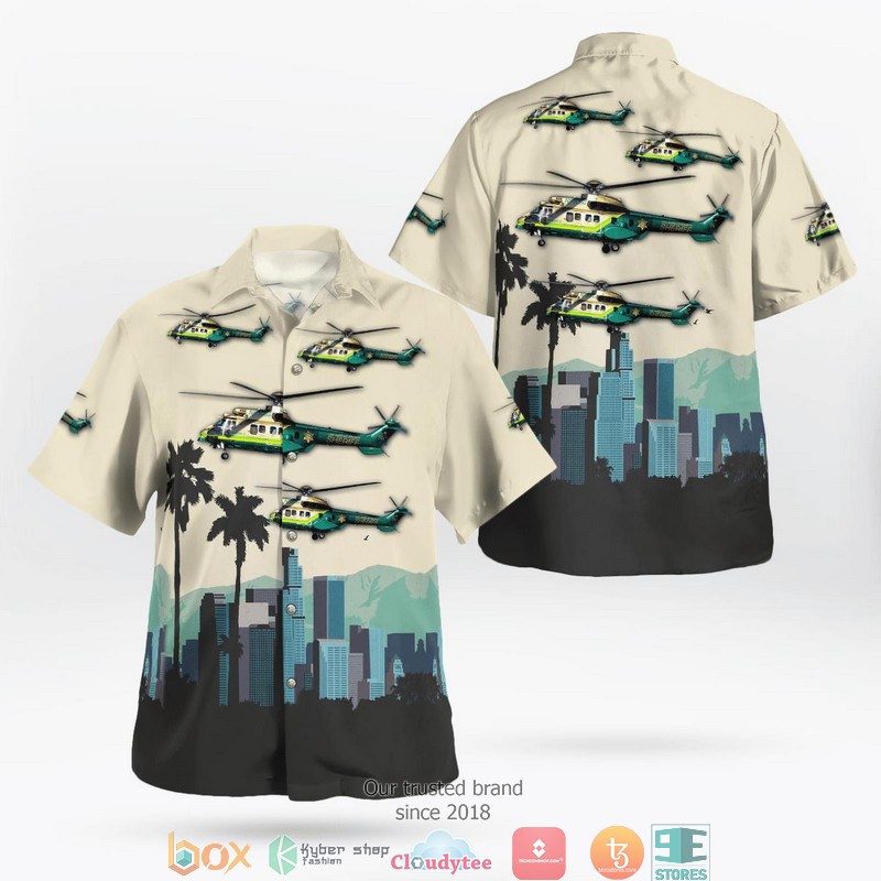 Los Angeles County Sheriff AAerospatiale AS 332L1 Super Puma Hawaii 3D Shirt 3 Los Angeles County Sheriff AAerospatiale AS 332L1 Super Puma Hawaii 3D Shirt