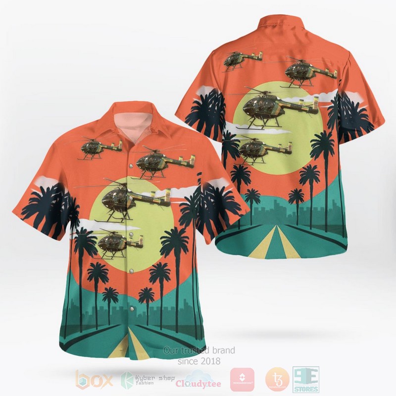 BEST Los Angeles County Sheriff's Department McDonnell Douglas MD-520N 3D Aloha Shirt word2