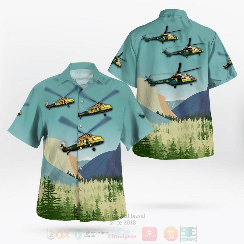 Los Angeles County Sheriffs Department Sikorsky S 58ET Hawaiian Shirt