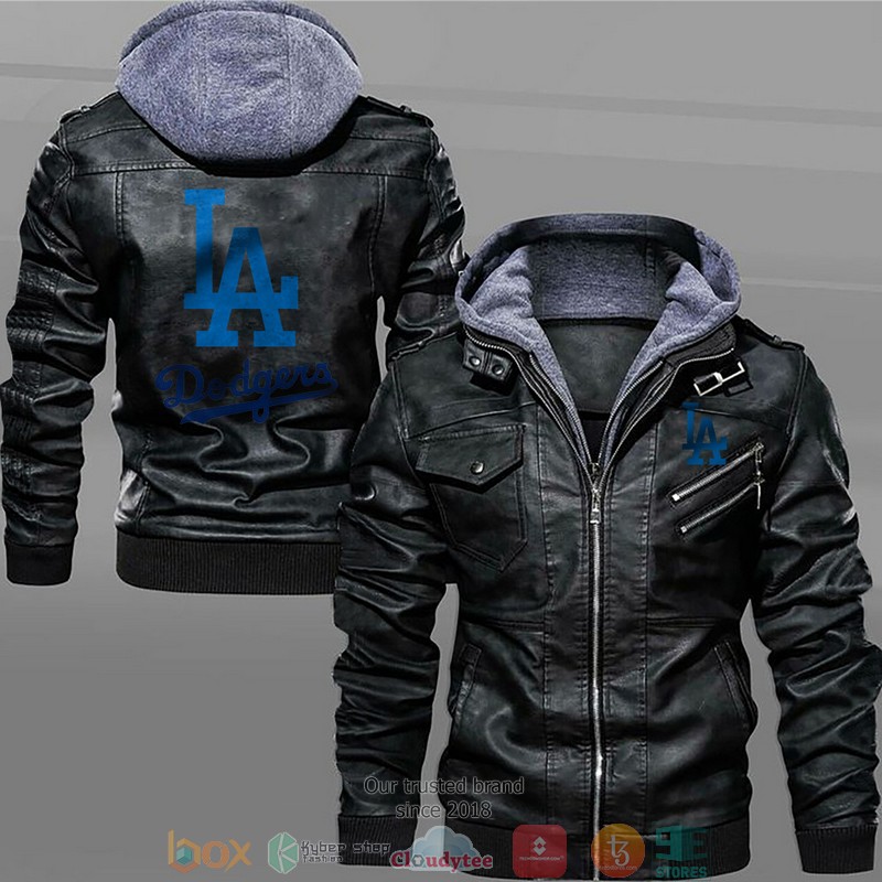 Los Angeles Dodgers Black Brown Leather Jacket