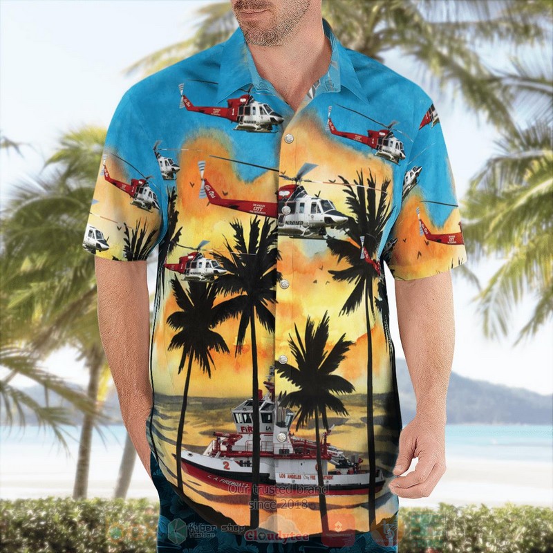 BEST Los Angeles Fire Department Fireboat & Bell 412EP Helicopter 3D Aloha Shirt 3 BEST Los Angeles Fire Department Fireboat & Bell 412EP Helicopter 3D Aloha Shirt word2