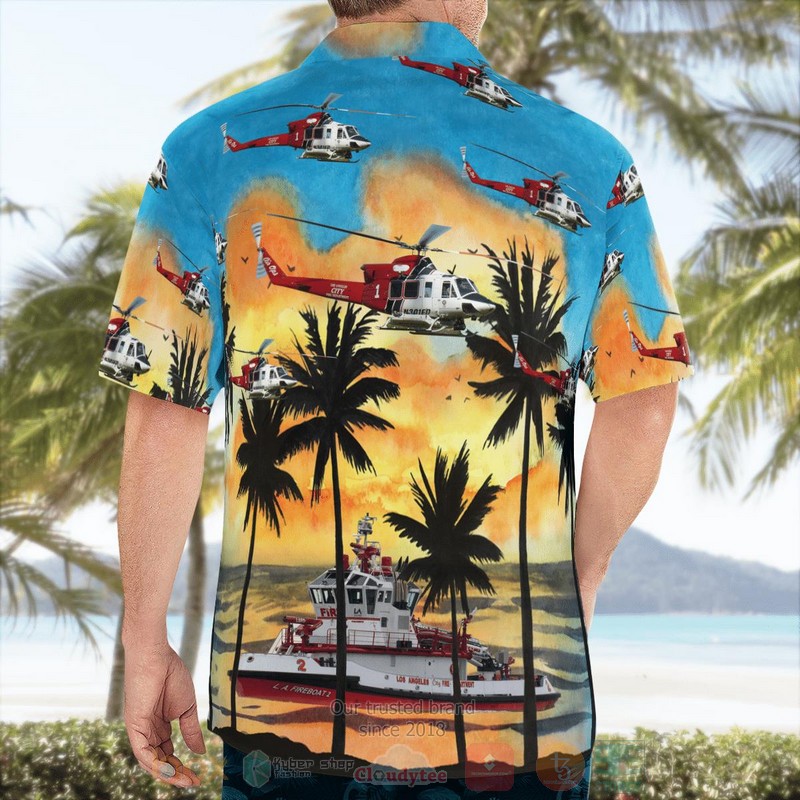 BEST Los Angeles Fire Department Fireboat & Bell 412EP Helicopter 3D Aloha Shirt 4 BEST Los Angeles Fire Department Fireboat & Bell 412EP Helicopter 3D Aloha Shirt word2