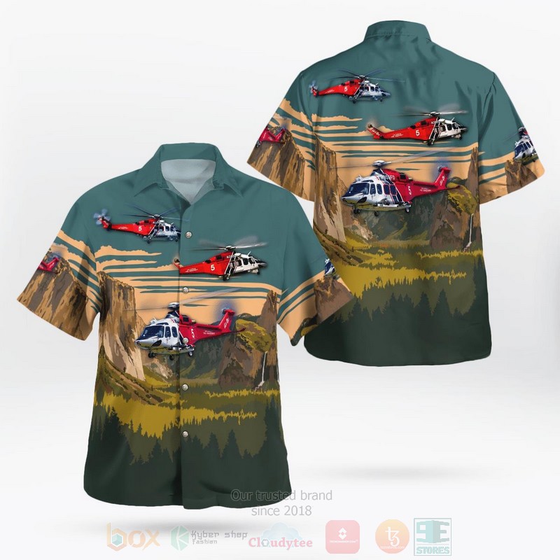 Los Angeles LA Fire Department AW139 Fire 5 N305FD Hawaiian Shirt