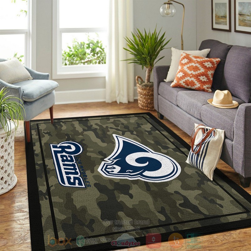 Los Angeles Rams NFL Team Logo Camo For Area Rugs