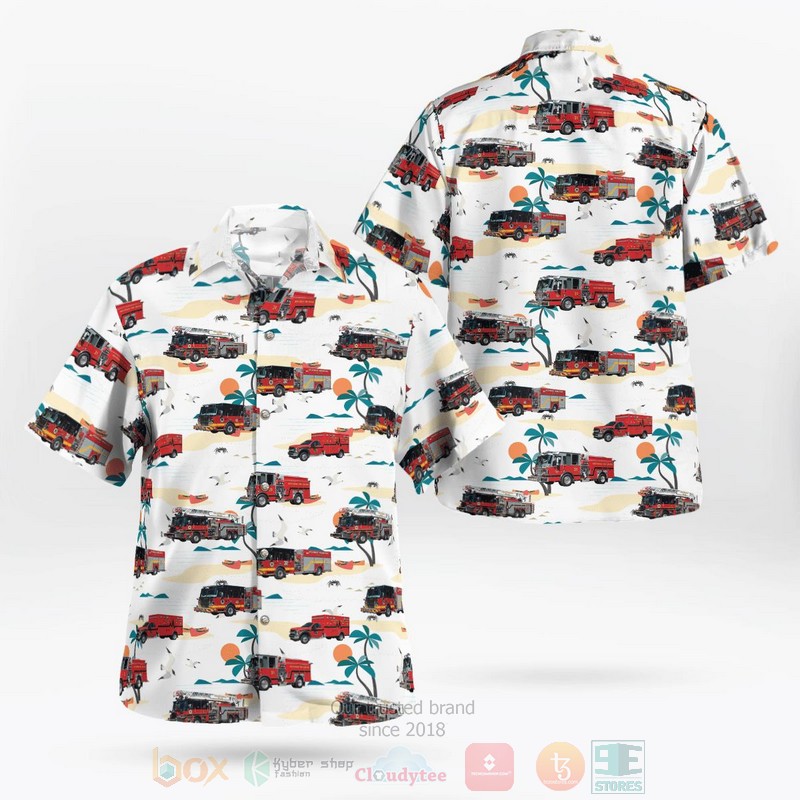 BEST Louisville, Kentucky, Anchorage Middletown Fire & EMS 3D Aloha Shirt word1