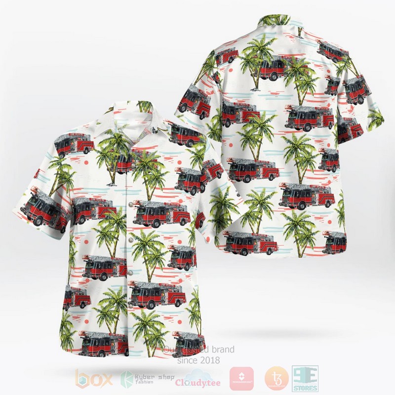 BEST Louisville, Kentucky, Camp Taylor Fire District 3D Aloha Shirt word1