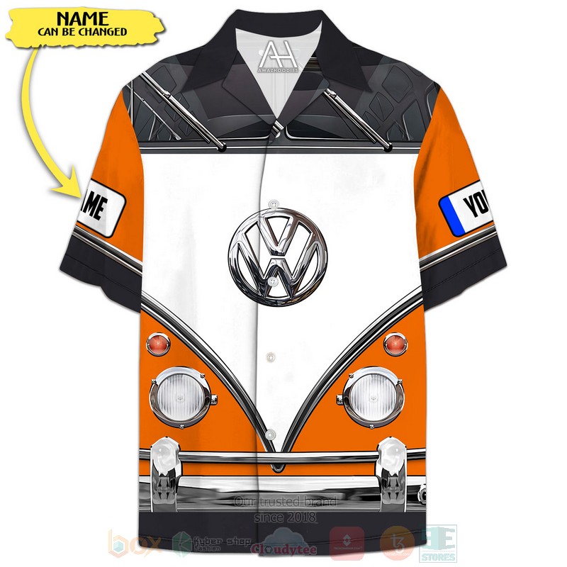 BEST Love Campervan Custom Name Orange 3D Aloha Shirt 6 Love Campervan Custom Name Orange Hawaiian Shirt