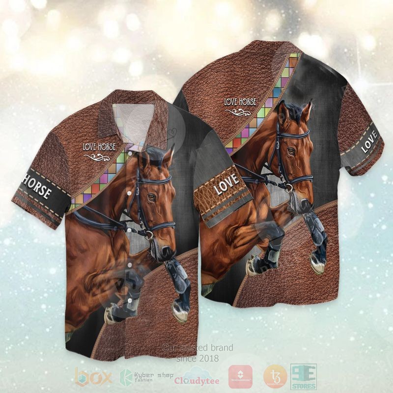 Love Horse Warrior Short Sleeve Hawaiian Shirt