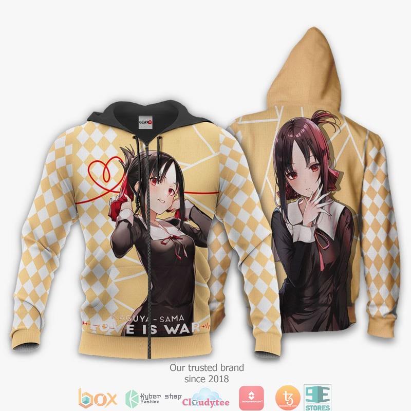 Love Is War Kaguya Shinomiya Kaguya sama Anime Merch 3d Hoodie Bomber jacket