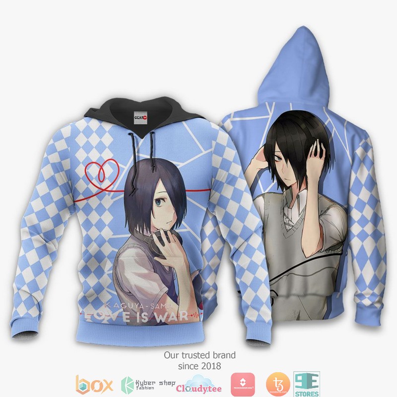 Love Is War Yuu Ishigami Kaguya sama Anime Merch 3d Hoodie Bomber jacket 1 2