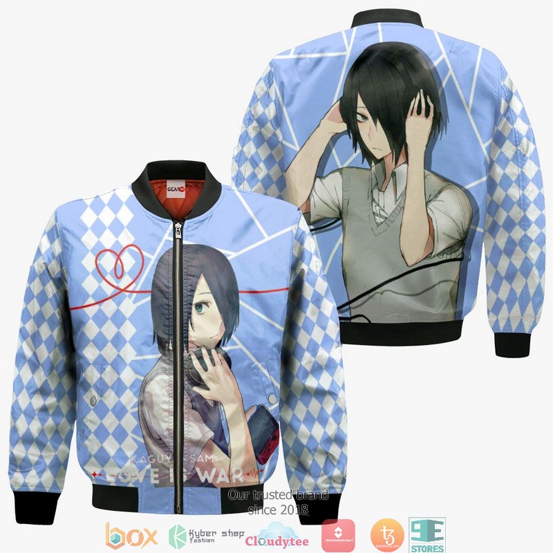 Love Is War Yuu Ishigami Kaguya sama Anime Merch 3d Hoodie Bomber jacket 1 2 3