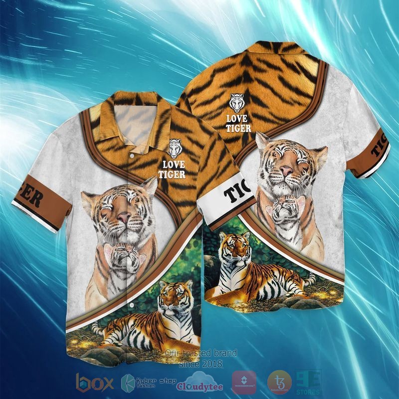Love Tiger Family Hawaiian Shirt