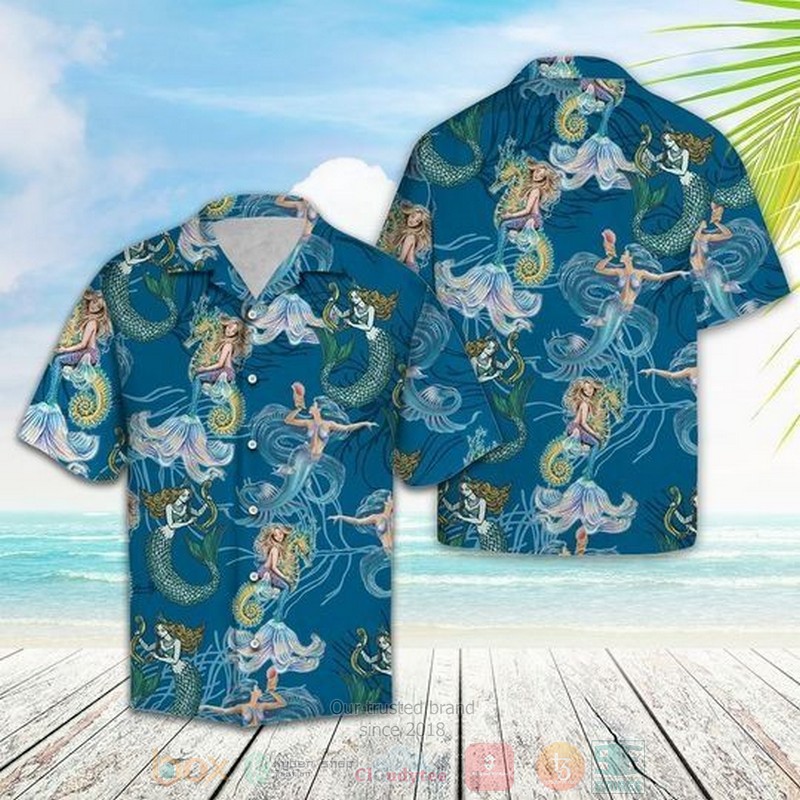 Lovely Mermaid Short Sleeve Hawaiian Shirt